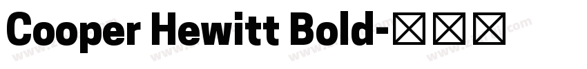 Cooper Hewitt Bold字体转换